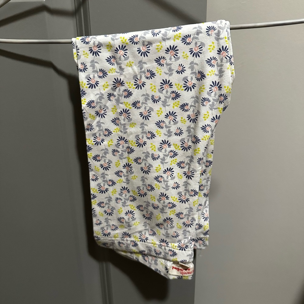 Du Pareil au Même Floral Print White Leggings for Girls - Size: 6 years